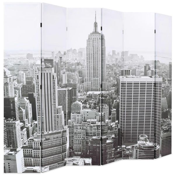 Divisorio Pieghevole 228 X 170 Cm New York Di Giorno In Bianco E Nero-image