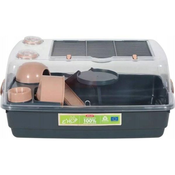 Gabbia Per Criceti Ehop Vision 55Cm Grigio/Rosa Con Selezione. Zolux-image