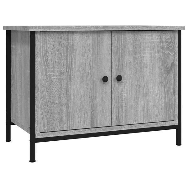 Mobile Tv Con Ante Grey Sonoma 60X35X45 Cm Materiale A Base Di Legno-image