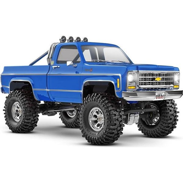 Traxxas TRX-4M Rc Crawler Chevy K10 4X4 Sollevato Blau 1:18 Rtr-image