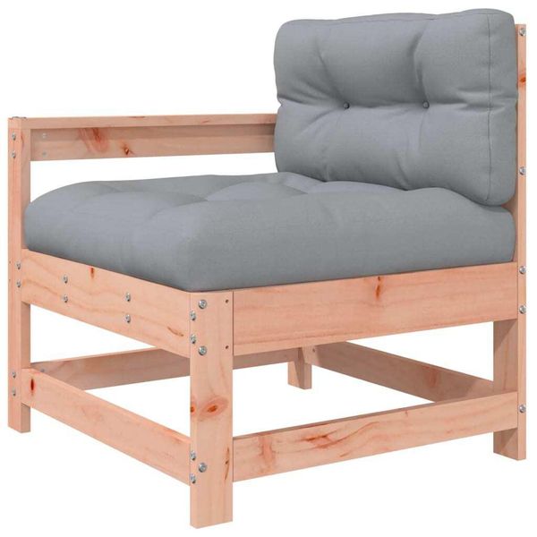 Sedia Da Giardino Con Cuscino In Legno Massiccio Di Abete Douglas-image