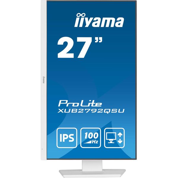 Iiyama Iiyama Prolite 27" Qhd Con Tecnologia Ips, Hub Usb, Frequenza Di Aggiornamento Di 100 Hz E Supporto Regolabile In Altezza Di 150 Mm"-image