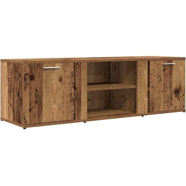 Vidaxl Mobile Tv Effetto Legno Vecchio 120X34X37 Cm Materiale A Base Di Legno-image