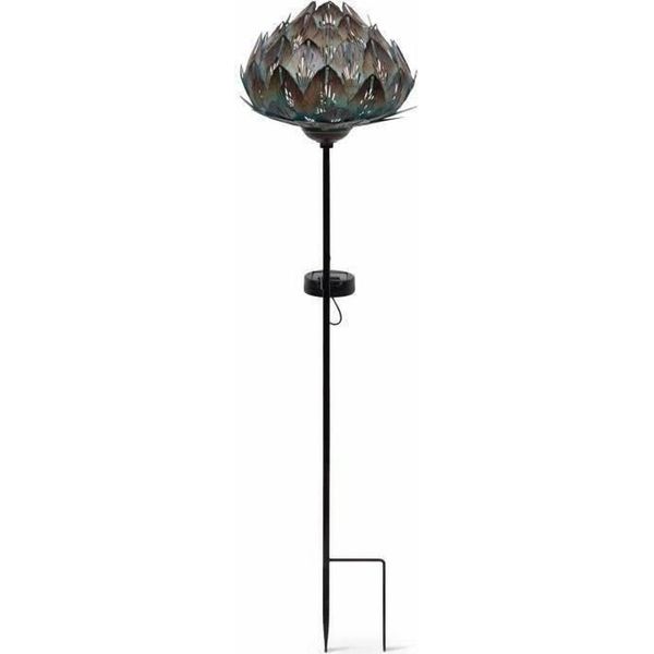 Terminale Solare - Garden Id Kohl - 14 X 45 Cm - Durata Della Batteria 6-8 Ore - Pulsante Di Accensione/Spegnimento - Batteria Aaa Ricaricabile.-image