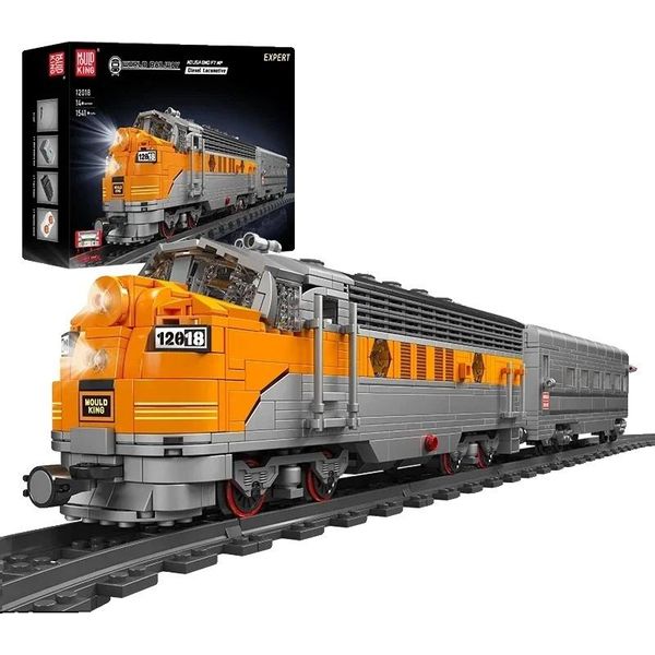 Modello Di Locomotiva Diesel Mould King, , Funzionamento Con Telecomando, Confezione Originale-image