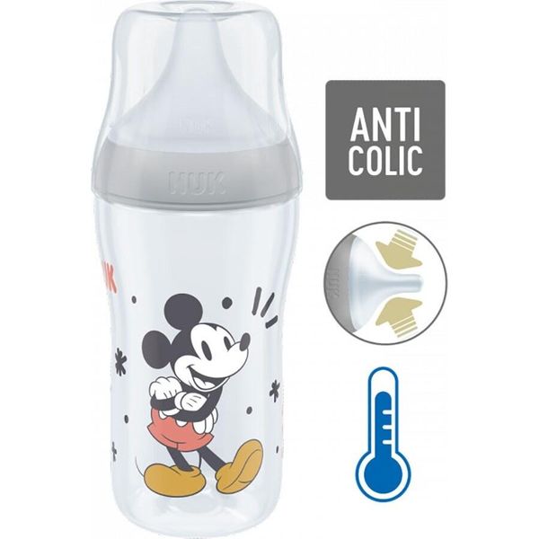 Nuk Perfect Match Biberon Mickey Controllo Temperatura 260 Ml Grigio-image