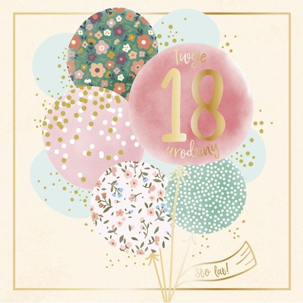 Biglietto Di Auguri Per Il 18° Compleanno - Biglietto Di Auguri Elegante-image