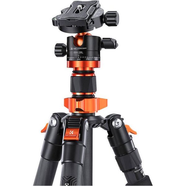 Treppiede K&F Concept D255C4+Bh-28L + Piastre Di Montaggio Rapido-image