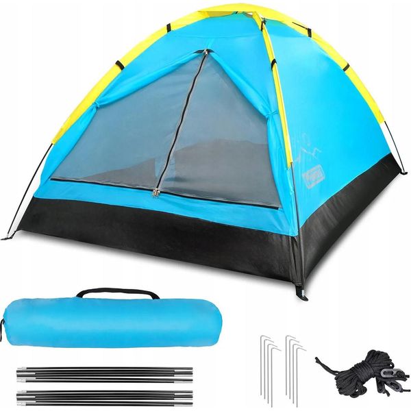 Tenda Turistica 2 Persone Alpenair Iglo Camping Zanzariera Impermeabile-image