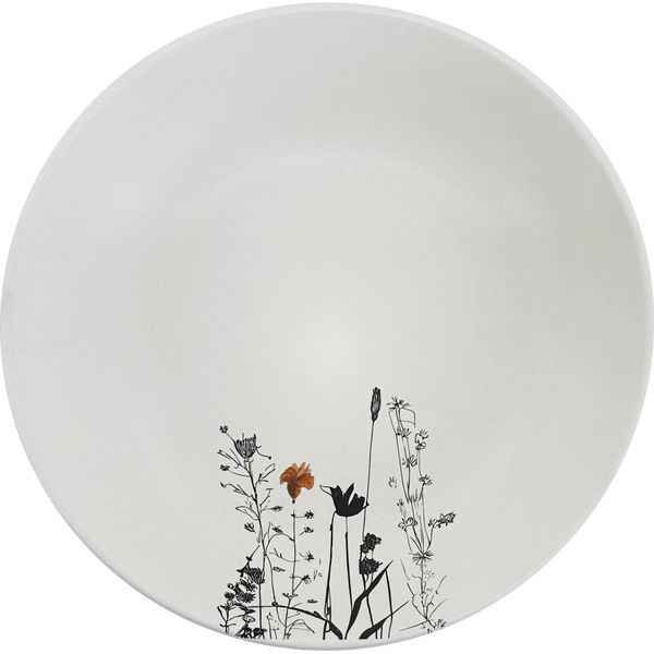 Piatto Fondo In Ceramica Cream Garden Color ø 22Cm, Crema/Nero-image