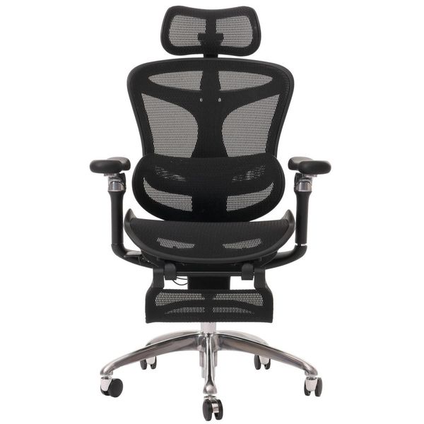 Sihoo Sedia Da Ufficio, Sedia Da Scrivania Girevole, Ergonomica, Supporto Lombare Poggiapiedi 6D-Braccioli Regolabili Nero-image