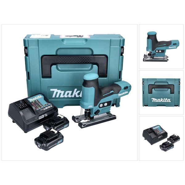 Seghetto Alternativo A Batteria Makita Jv 102 Dsaj 12V Max. Senza Spazzole + 2X Batteria 2,0 Ah + Caricabatterie + Makpac-image