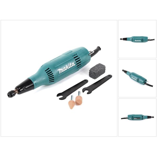 Makita GD0603 Smerigliatrice Diritta 6 Mm 240 Watt Con Accessori 2 Punte Abrasive-image