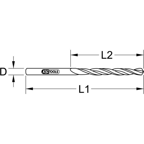 Ks Tools Punta HSS-G, Lunga, 12 Mm, Confezione Da 5 ( 330.7120 )-image