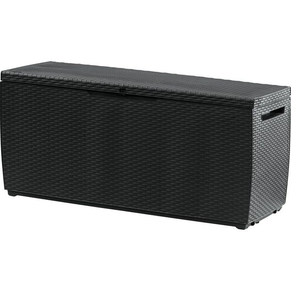 Keter Capri Ratan - Contenitore Da Giardino 305 L - 123 X 53 X 57 Cm - Antracite-image