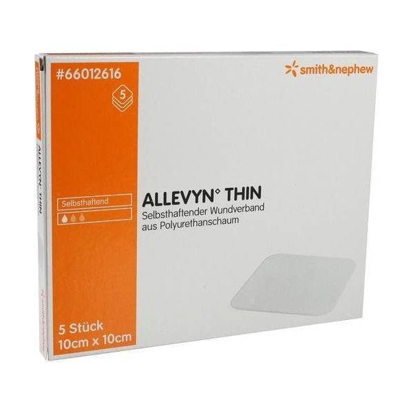 Allevyn Thin 10X10 Cm Medicazione Sottile Per Ferite 5 Pz-image
