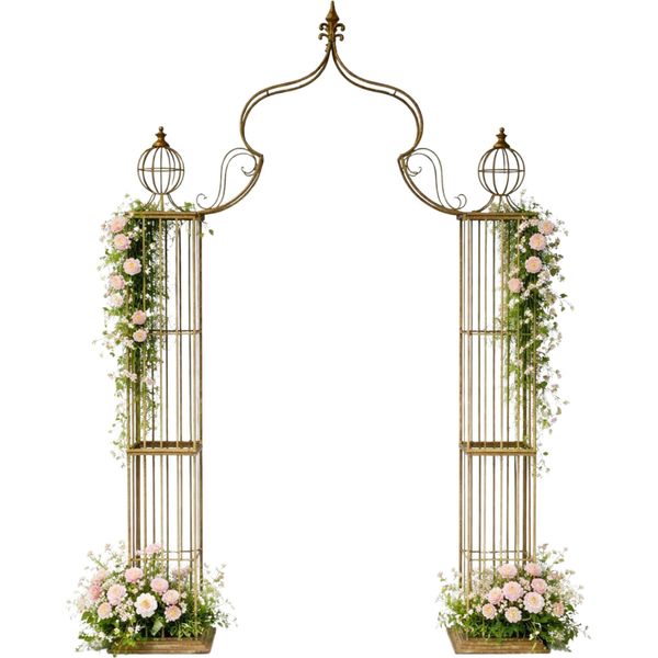 Dandibo Arco Di Rose In Metallo Per Arrampicata 93969 275X172 Cm Arco Da Giardino Per Arrampicata Traliccio Ad Arco-image