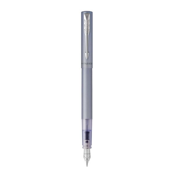 Parker Vector Xl Penna Stilografica Sistema Di Riempimento Della Cartuccia Argento 1 Pz-image