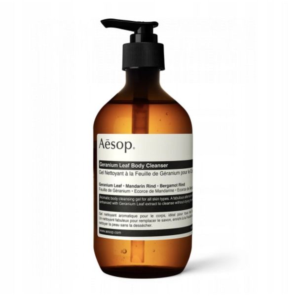 Aesop Detergente Corpo Alle Foglie Di Geranio Per Tutti I Tipi Di Pelle Con Pompa 500 Ml-image