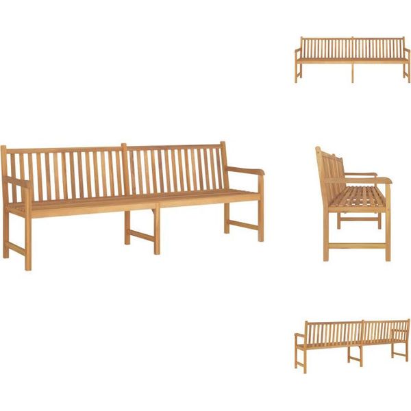 Vidaxl Panchina Da Giardino 228 Cm In Legno Massiccio Di Teak - Panchine Da Giardino-image