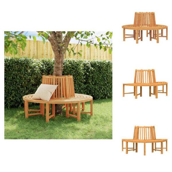 Vidaxl Panchine Da Giardino 2 Pezzi Semicerchio Ø160 Cm Legno Massello Teak - Panchine Da Giardino-image