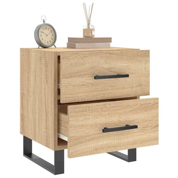 Vidaxl Comodini 2 Pezzi Rovere Sonoma 40X35X47,5 Cm Materiale A Base Di Legno - Comodini-image