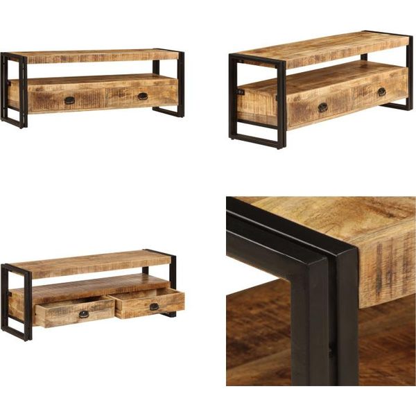 Mobile Tv Vidaxl 120 X 35 X 45 Cm In Legno Massiccio Di Mango - Mobile Tv - Mobile Tv - Mobile Tv - Mobile Hifi-image
