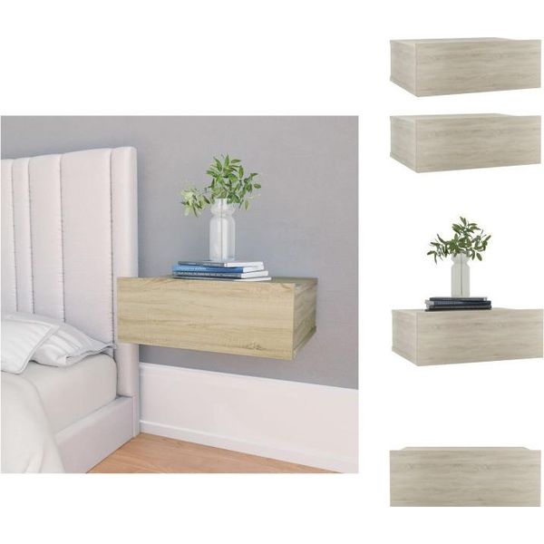 Vidaxl Comodini Sospesi 2 Pezzi Rovere Sonoma 40X30X15 Cm - Comodini-image
