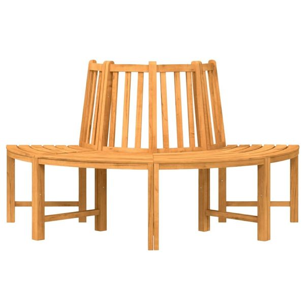 Vidaxl Panchina Da Giardino Semicircolare Ø160 Cm In Legno Massello Di Teak - Panchine Da Giardino-image