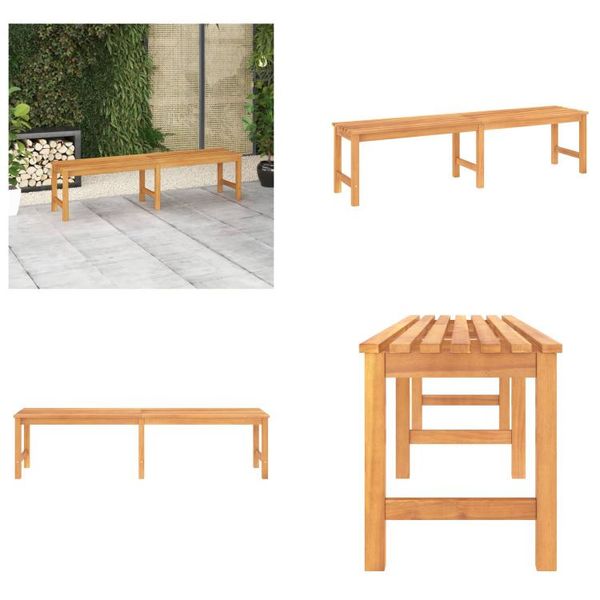 Vidaxl Panca Da Giardino 180 Cm In Teak Massiccio - Panca Da Giardino - Panca Da Giardino - Panca Da Patio - Panche Da Patio-image