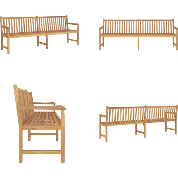 Vidaxl Panca Da Giardino 228 Cm In Legno Massiccio Di Teak - Panca Da Giardino - Panche Da Giardino - Panche Di Legno - Panche Di Legno-image