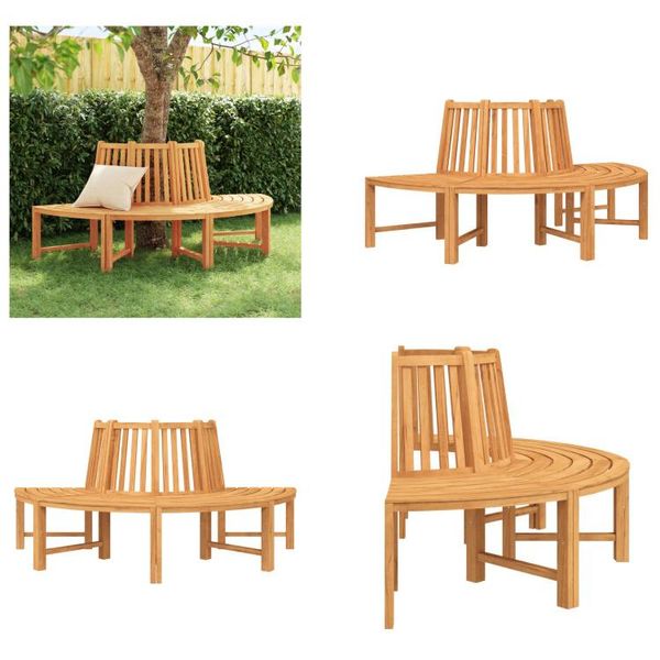 Vidaxl Panchina Semicircolare In Legno Massello Di Teak Ø201 Cm - Panchina - Panchine - Panchina - Panchina-image