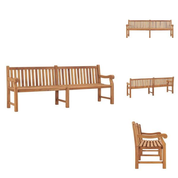 Vidaxl Panchina Da Giardino 228 Cm In Legno Massiccio Di Teak - Panchine Da Giardino-image