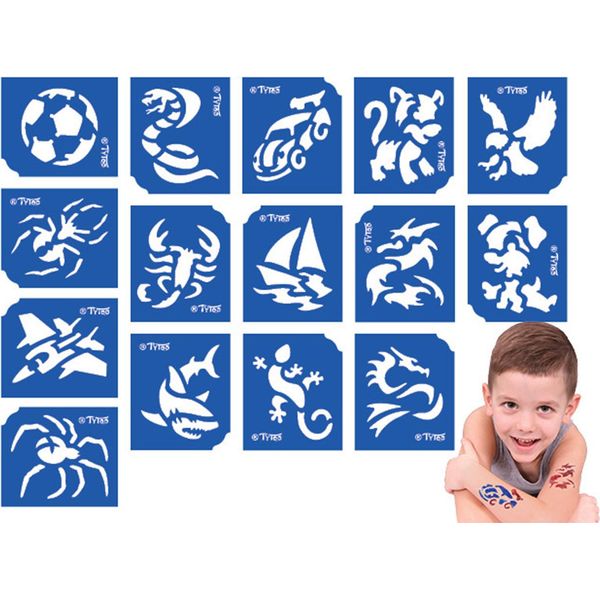 Tytoo. Stencil Per Tatuaggi - Grassetto 15 Pezzi-image