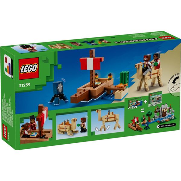 Lego Minecraft The Pirate Ship Voyage, Nave Giocattolo Con Figure Di Pirati, Polpi E Cammelli, Giocattolo Da Costruzione Per Giochi Di Ruolo, Regalo Per Ragazzi E Ragazze Dagli 8 Anni In Su 21259-image