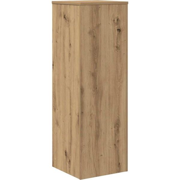 Vidaxl Supporto Per Piante In Rovere Artisan 33X33X100 Cm Materiale A Base Di Legno-image