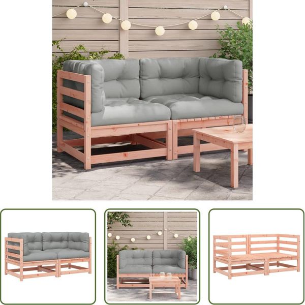 The Living Store Divani Angolari Da Giardino Con Cuscini 2 Pz. Legno Massiccio Di Abete Douglas-image