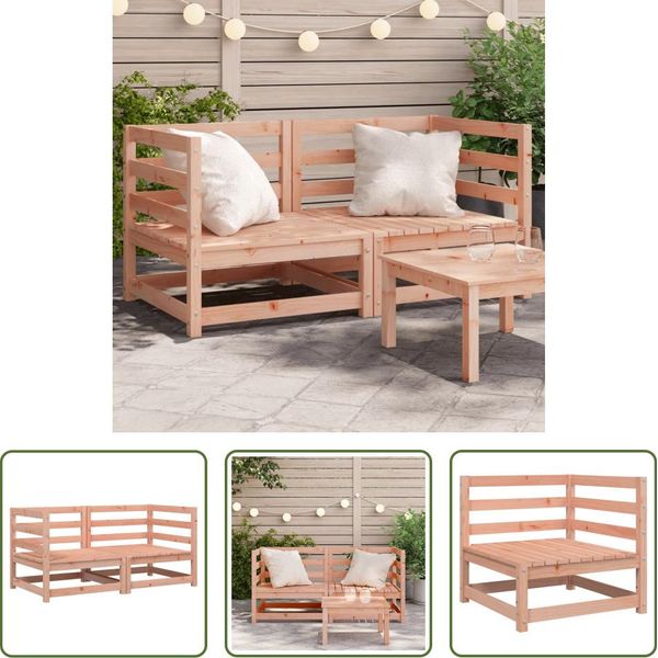 The Living Store Divani Angolari Da Giardino 2 Pezzi 70X70X67 Cm Legno Massello Di Douglasia-image