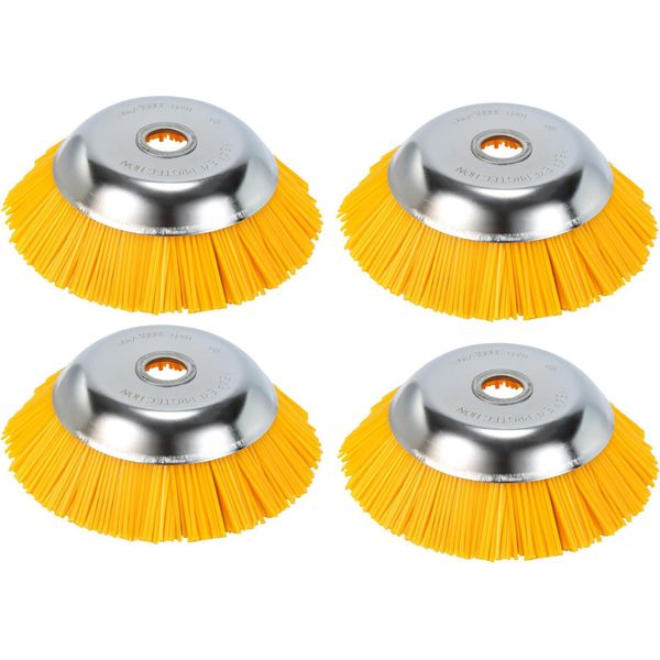 Yakimz Spazzola Per Erbacce 4 Nylon 25,4X200Mm Spazzola Per Decespugliatore Attacco In Nylon Per Stihl Decespugliatore Decespugliatore 8 Pollici-image