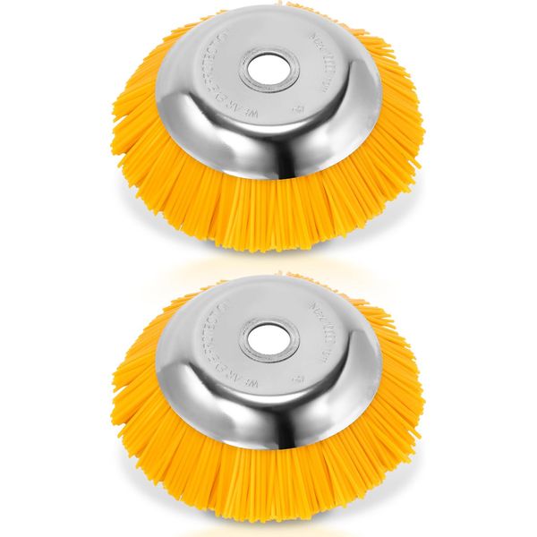 Yakimz Spazzola Per Erbacce 2Er Nylon 25,4X200Mm 8 Pollici Attacco Decespugliatore Spazzola In Nylon Per Stihl Decespugliatore Decespugliatore-image