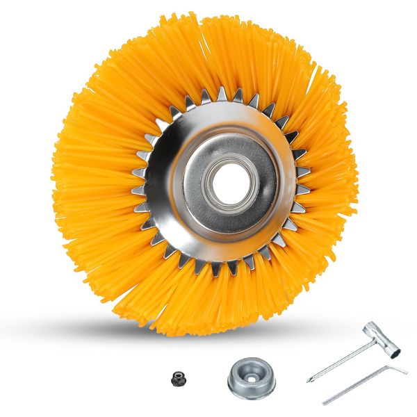 Hengda Spazzola Per Erbacce In Nylon 25,4X200Mm 8 Pollici Attacco Decespugliatore Per Stihl Decespugliatore Decespugliatore-image
