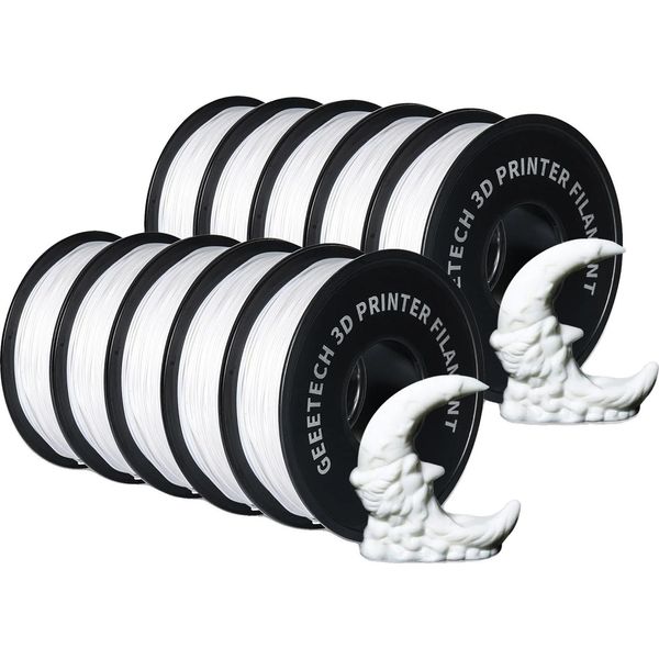 Filamento Pla, Per Stampanti 3D, Resistente Ed Ecologico, Compatibile Con Stampanti Fdm, Bianco-image