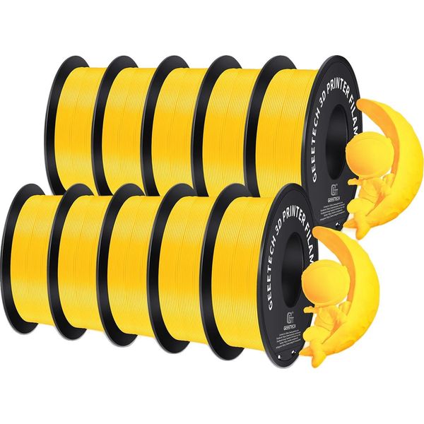 Filamento Pla, Per Stampanti 3D, Resistente Ed Ecologico, Compatibile Con Stampanti Fdm, Giallo-image