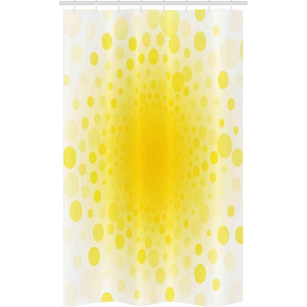 Abakuhaus Tenda Da Doccia Stretta Gialla, Sun Summary, Set Decorativo Per Bagno In Tessuto Con Ganci, 120 X 180 Cm, Giallo-image