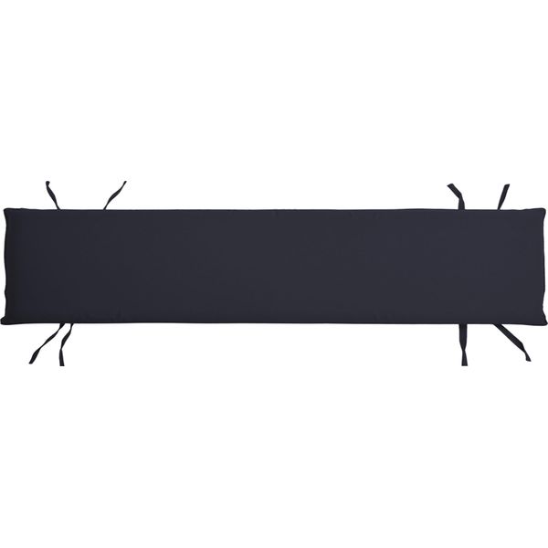Cuscino Per Panca Da Giardino Teako Design 180X40 Cm Per Ferrara Tb 1065 - Comodo Cuscino Per Mobili Da Giardino - Rivestimento Impermeabile (Nero)-image