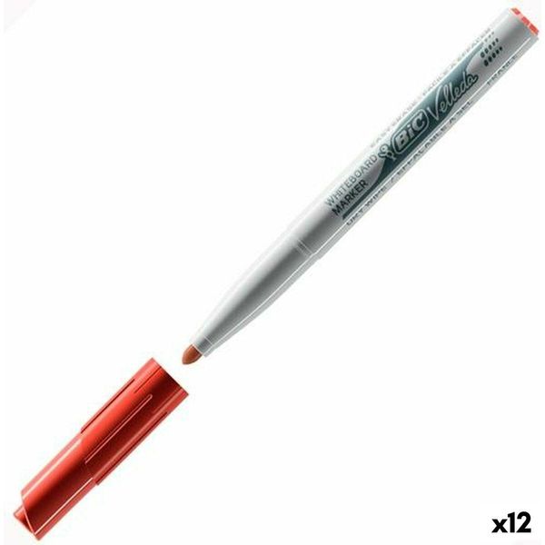 Bic Velleda 1741 Evidenziatore 12 Pz Tipo Di Punta Rosso-image