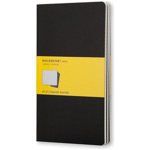 Moleskine 9788883704963 Taccuino Moleskine Cahier, L/A5, A Scacchi, Cartone, Nero-image
