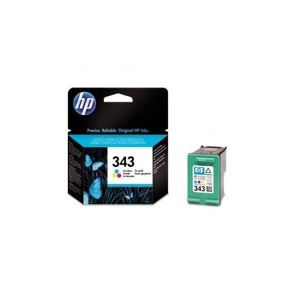Hp 343 C8766EE BA3 Tri Color Original Ink Cartridge Cartuccia D'inchiostro 1 Pz Ciano Magenta Giallo-image