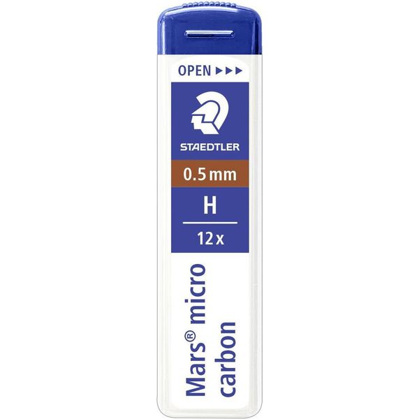 Staedtler® 250 05-H Feinmine Mars® Micro Carbon 250 - 0,5 Mm, H, Schwarz, 12 Minen-image