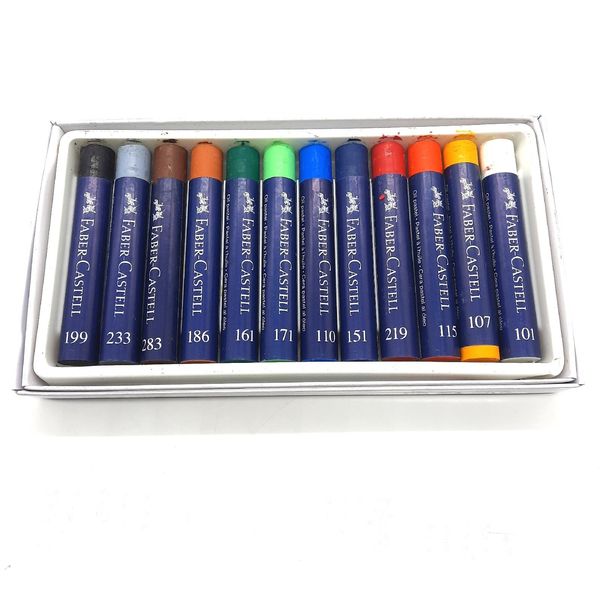 Fabercastell 127012 Pastelli A Olio Creative Studio, 12 Colori Assortiti In Scatola Di Cartone-image